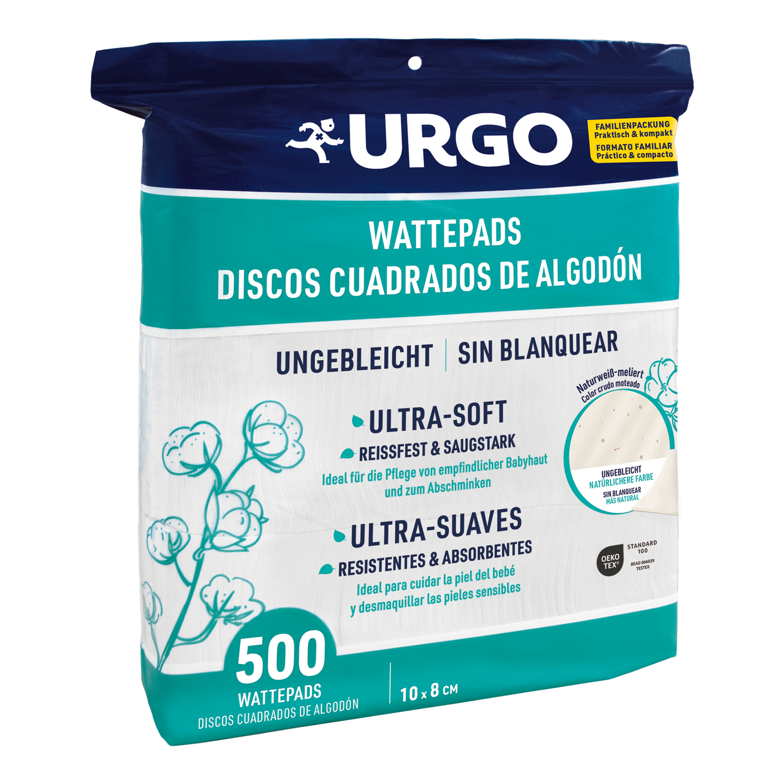 Urgo Discos Cuadrados de algodón  Pack